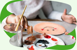 kid painting santa image